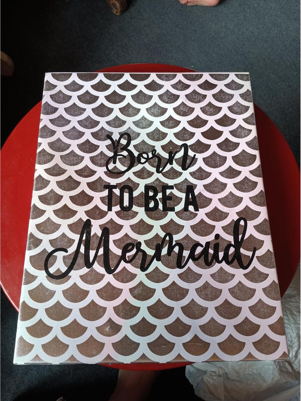 Born to Be a Mermaid Wall Decor 11x14 inches